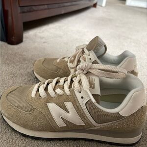 New Balance Tan Suede Sneakers 574 sz 7 1/2